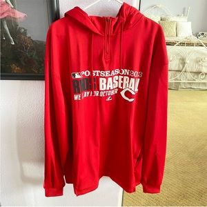 Brand New Cincinnati Reds 2013 MLB 3/4 Zip Up Sweatshirt Hoodie XL
